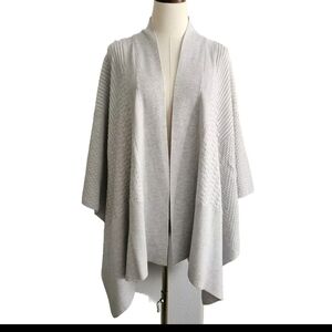 Lululemon Dream Weaver Wrap Heathered Gray One Size Cashmere Blend Open Cardigan